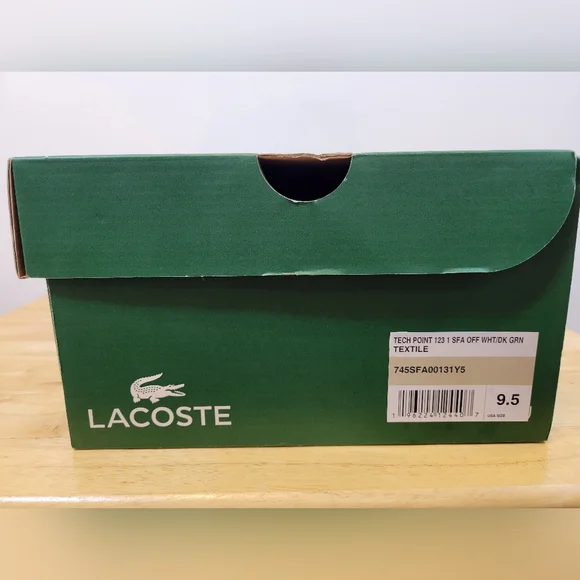 Lacoste Cream and Black Athletic Shoes - Picture 12 of 12